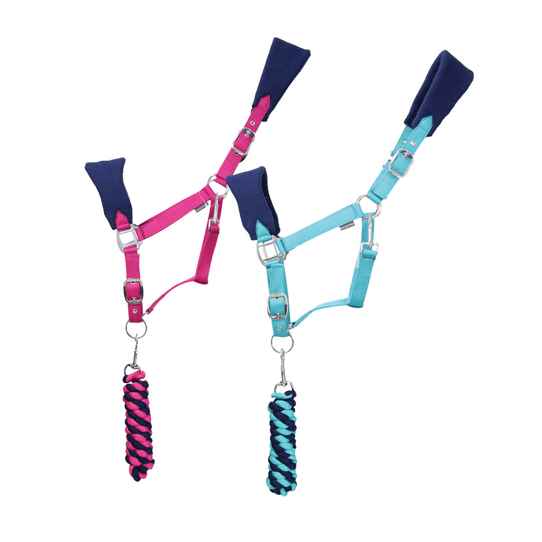 Hy Equestrian Belton Fleece 헤드 칼라 및 리드 로프