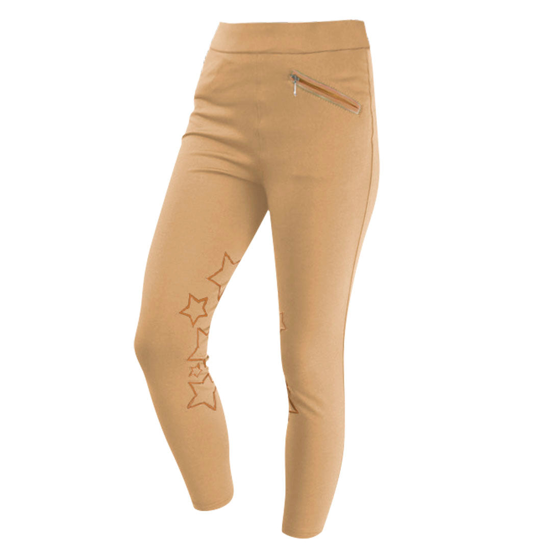 Hy Equestrian Stella Children's Riding Tights #colour_beige