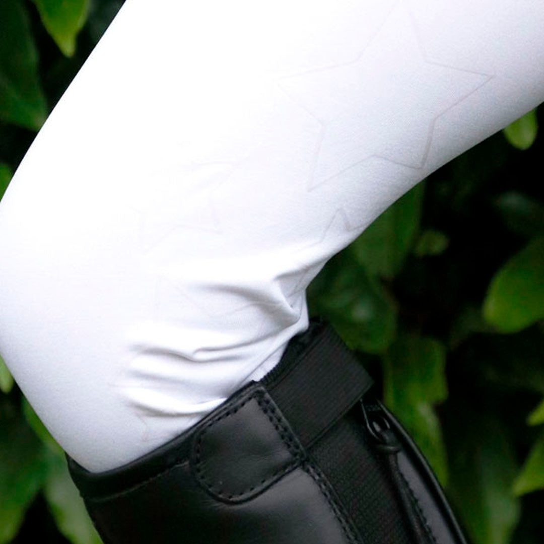 Hy Equestrian Stella Children's Riding Tights #colour_white