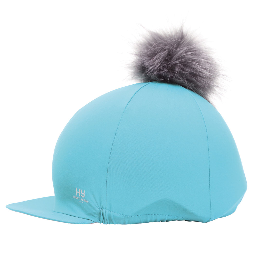 Hy Sport Active Hat Silk with Interchangeable Pom Pom #colour_sky-blue