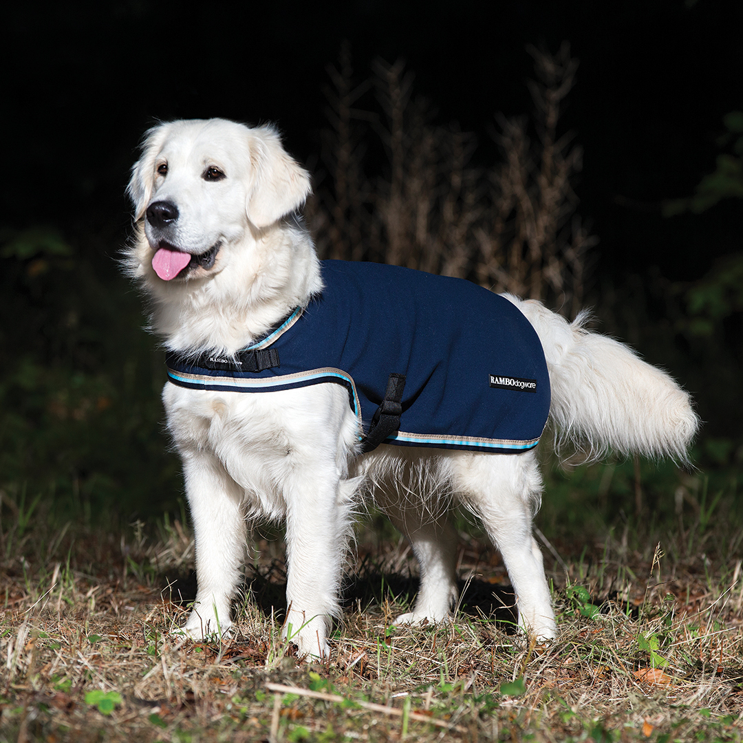 Horseware Ireland Rambo Waterproof Fleece Dog Rug #colour_navy