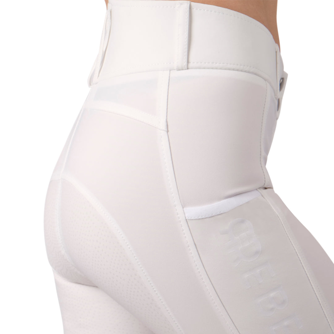Montar Rebel High Waist Full Grip Breeches #colour_white