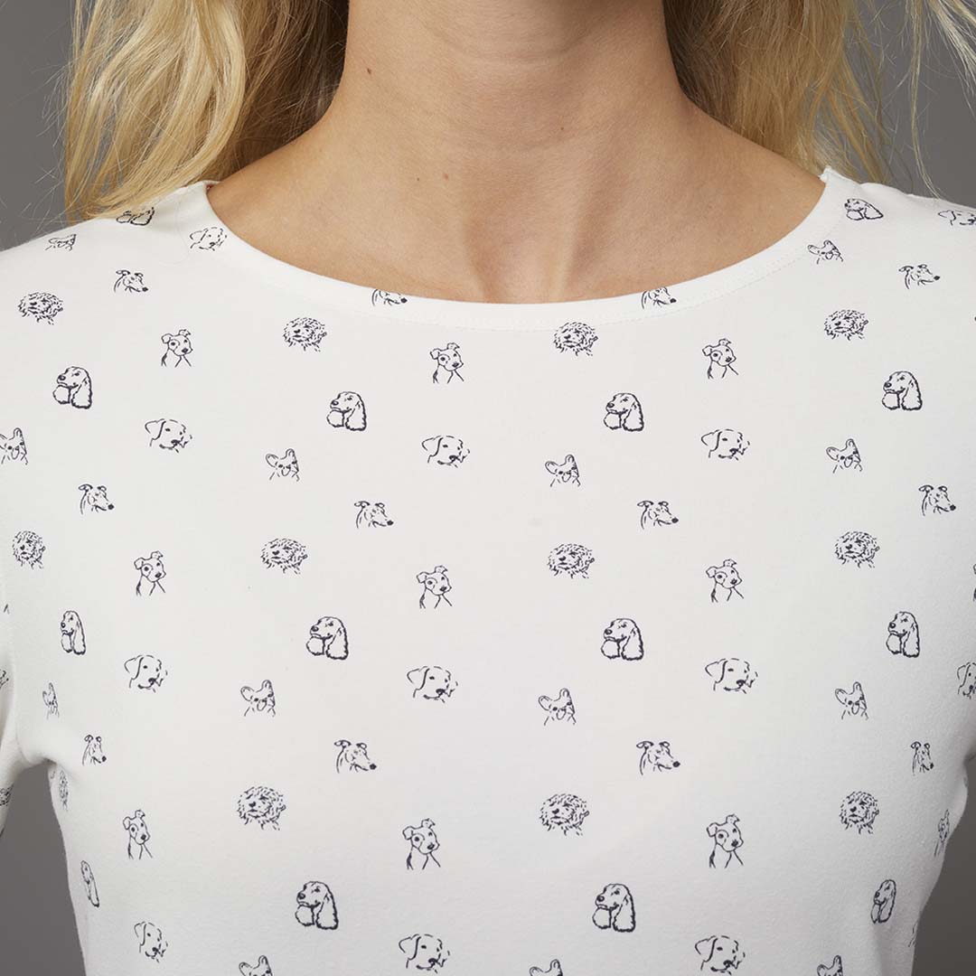 Toggi Poochy Long Sleeve Ladies Top #colour_white-navy