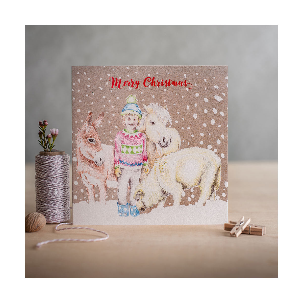 갑판 에지 크리스마스 카드