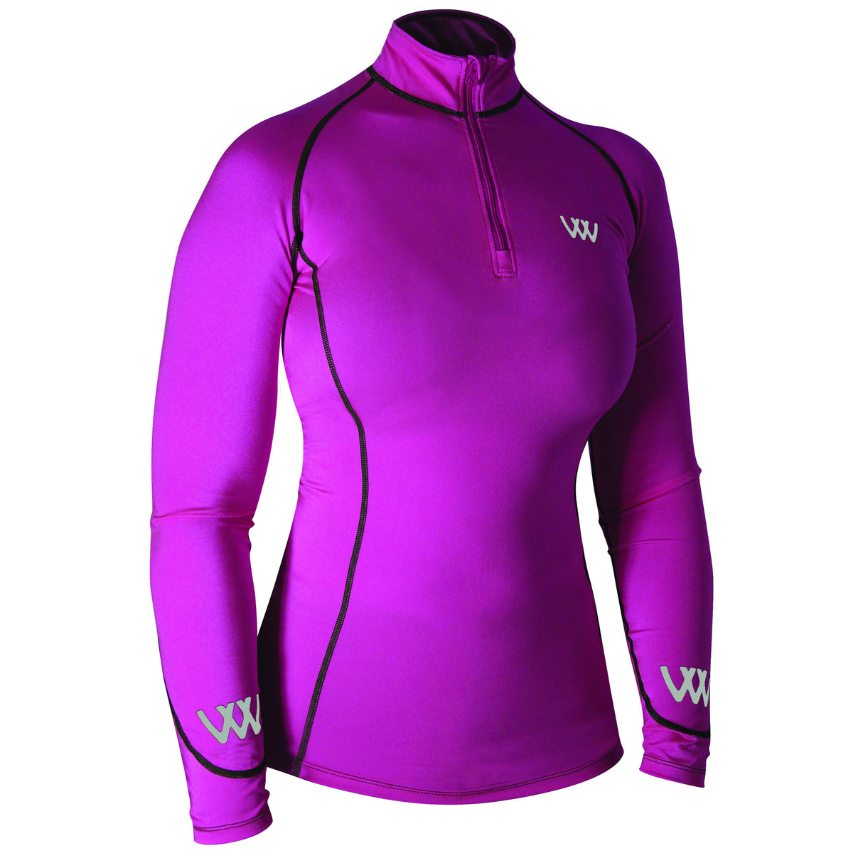 Woof Wear Performance Ladies Riding Shirt #colour_berry