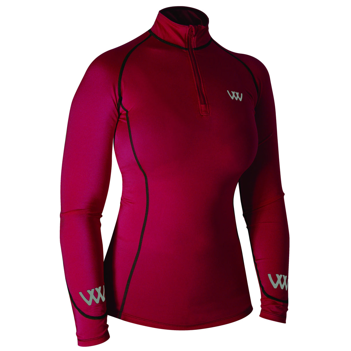 Woof Wear Performance Ladies Riding Shirt #colour_shiraz