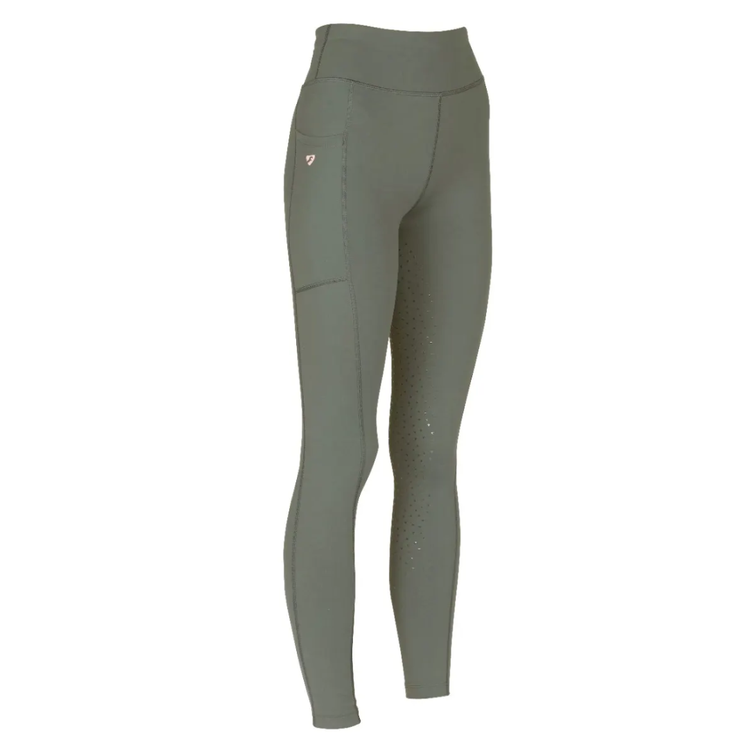 Shires Aubrion Ladies Non-Stop Riding Tights #colour_olive