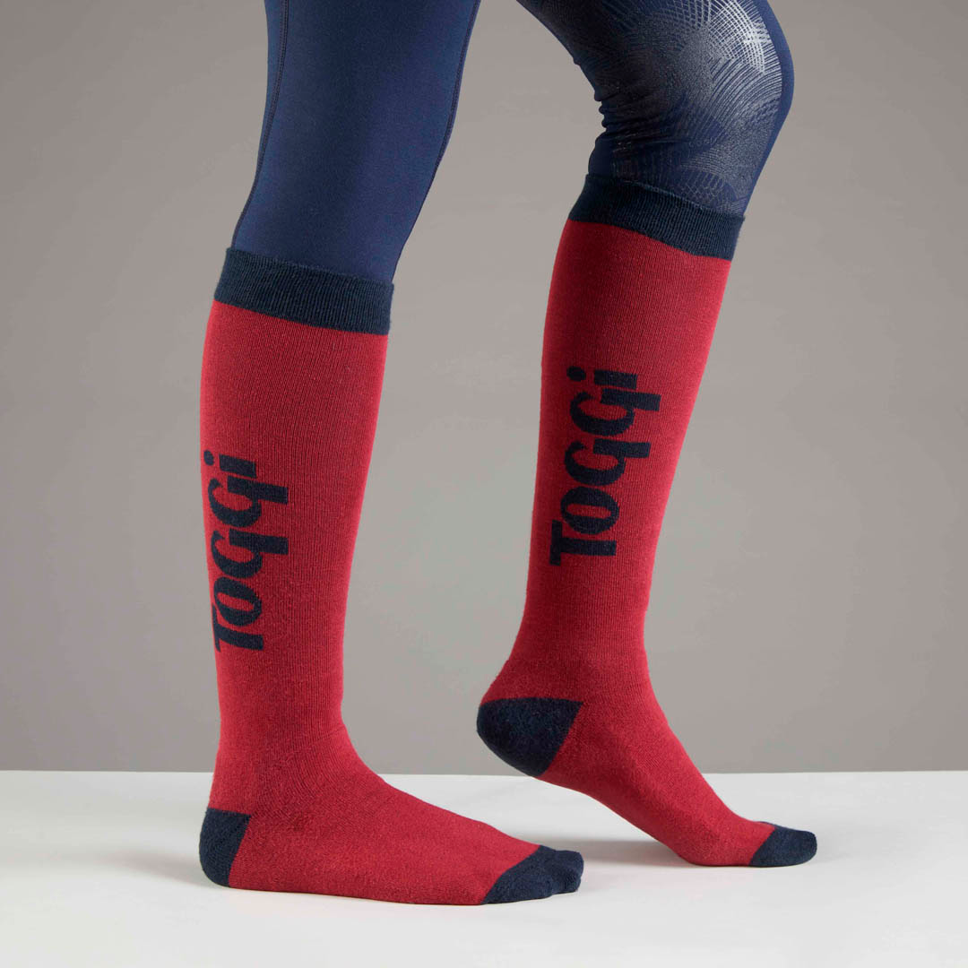 Toggi Berry Eco Label Socks #colour_berry-navy