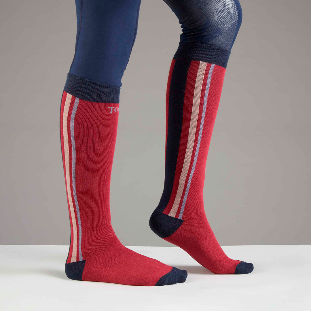 Toggi Eco Band Socks #colour_berry-taupe