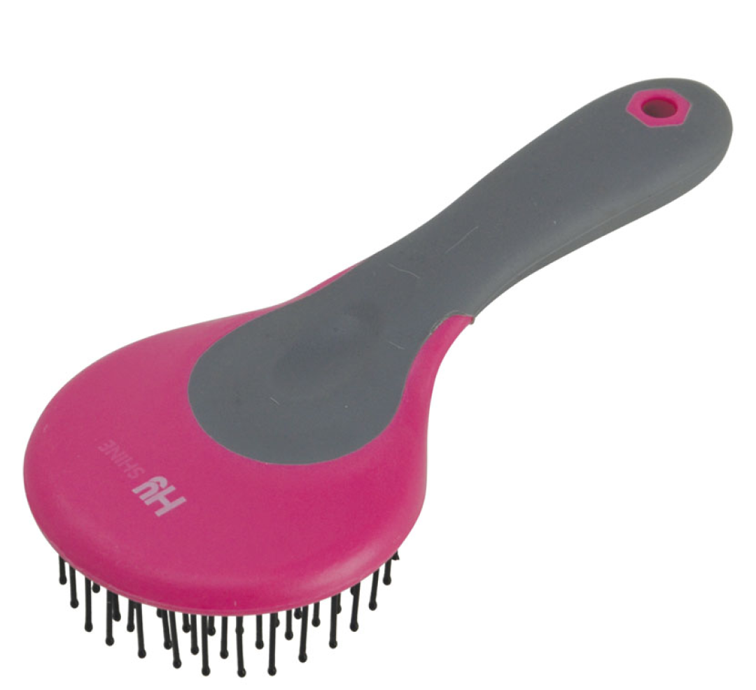 Hy Sport Active Mane & Tail Brush #colour_cobalt-pink