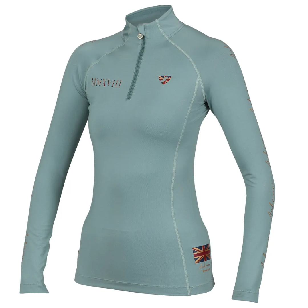 Shires Aubrion Team Long Sleeve Ladies Base Layer #colour_sage