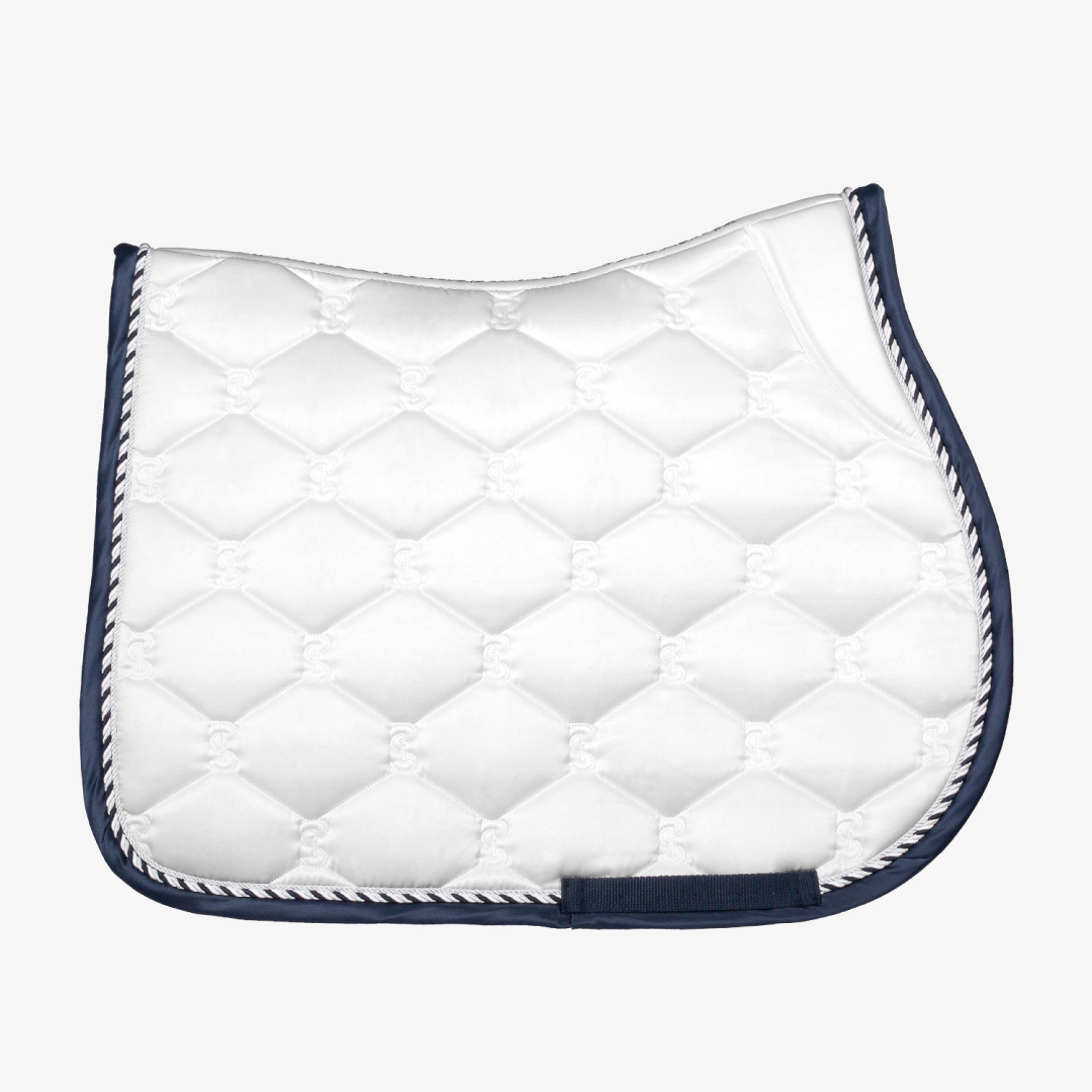 PS of Sweden White Signature Jump Saddle Pad #colour_white