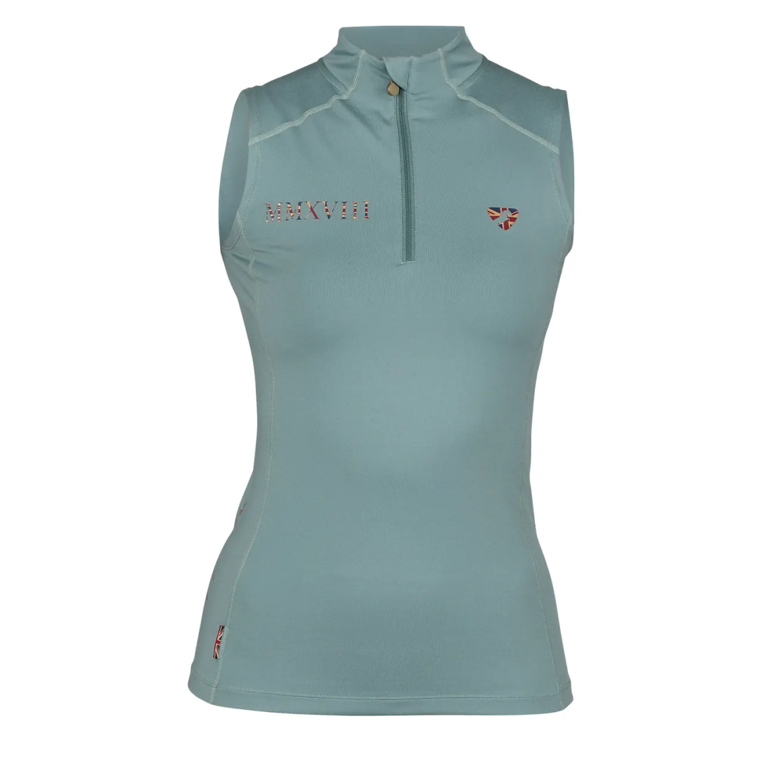 Shires Aubrion Team Sleeveless Base Layer #colour_sage