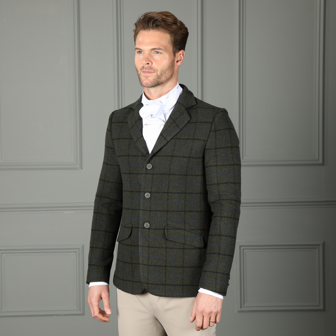 Shires Aubrion Men's Saratoga Jacket #colour_dark-green-check