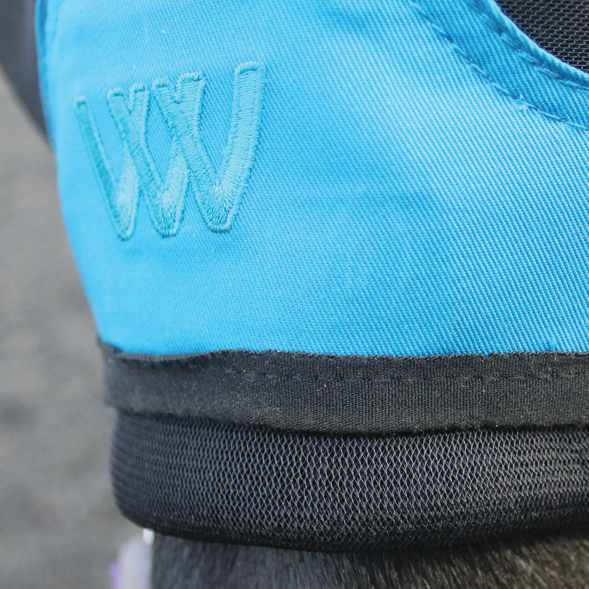 Woof Wear UV Fly Mask without Ears #colour_black-turquoise