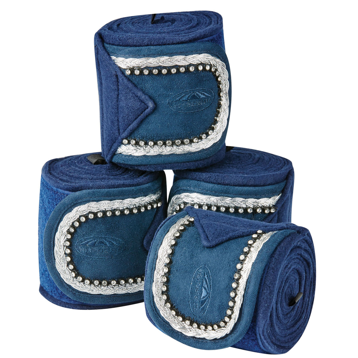 Weatherbeeta Fleece Bling Bandage 4 Pack #colour_navy