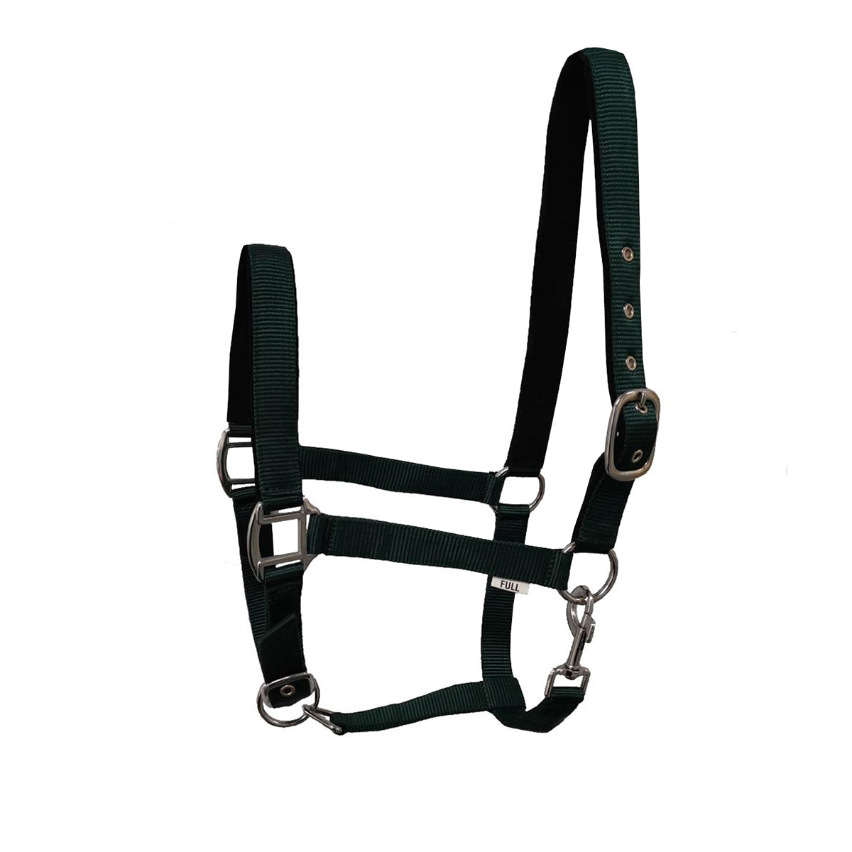 GS Equestrian Padded Head Collar #colour_bottle-green