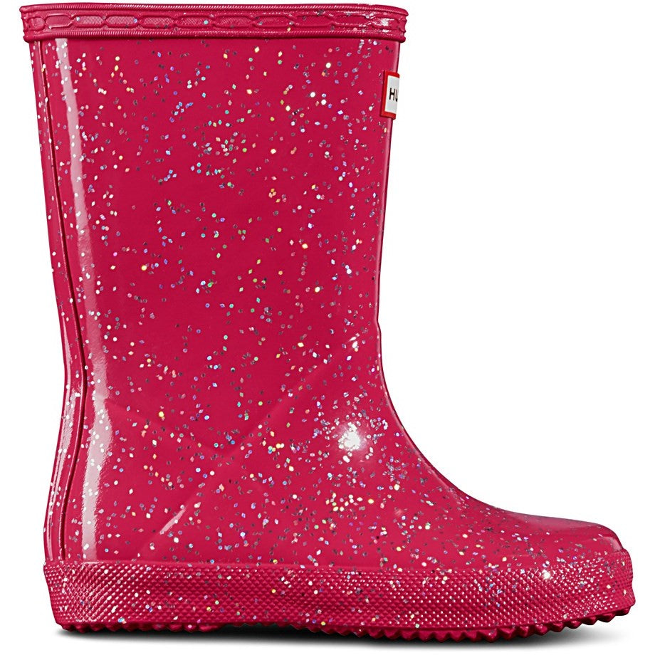 Hunter Kids First Classic Giant Glitzer-Regenstiefel