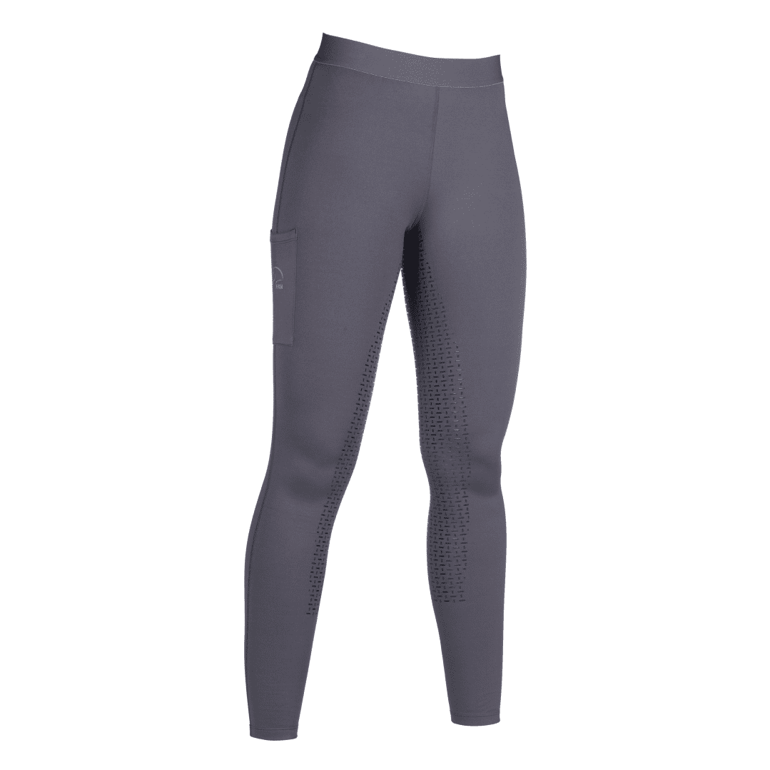 HKM Bella Silicone Full Seat Riding Leggings #colour_deep-grey