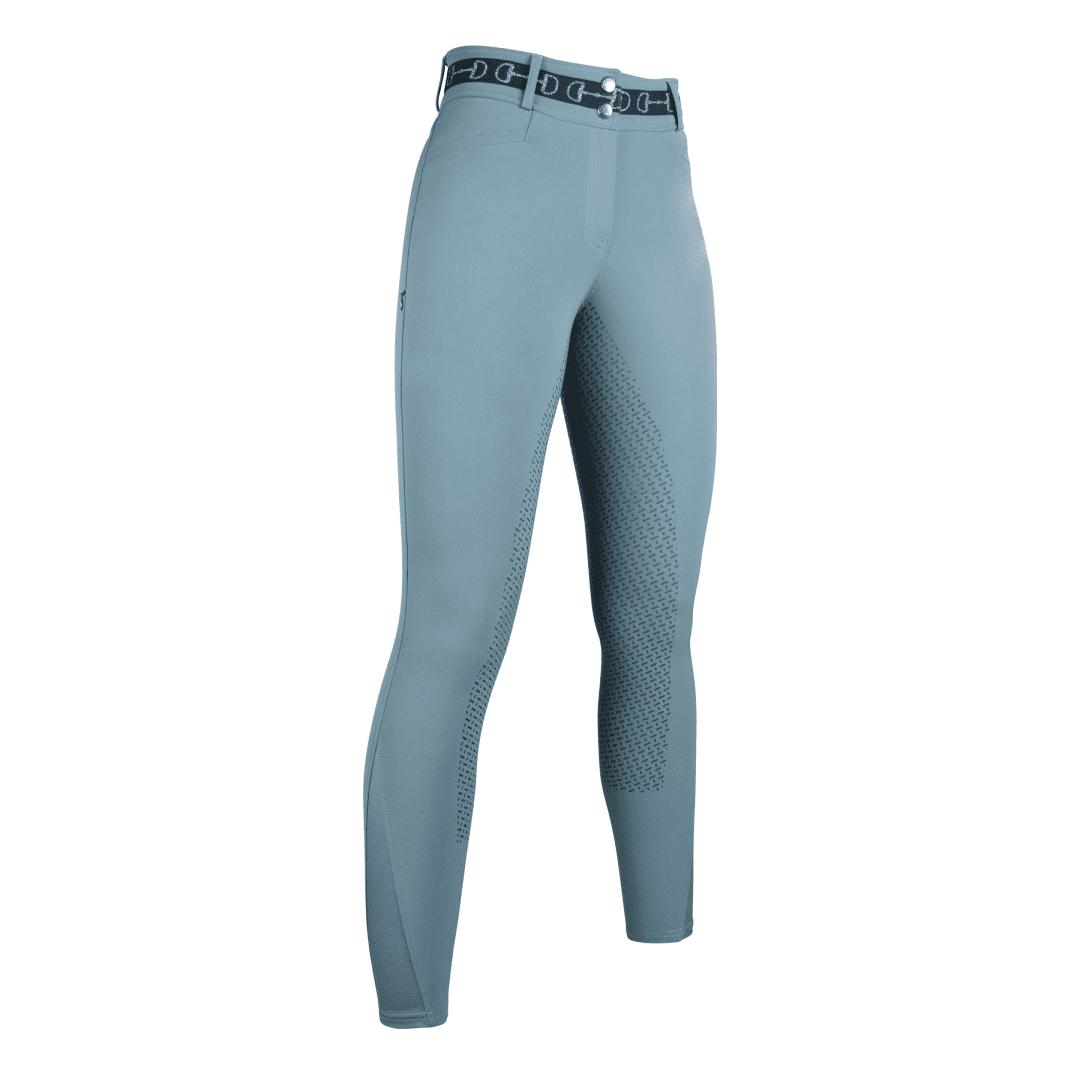 HKM Monaco Style Silicone Full Seat Riding Breeches #colour_sage