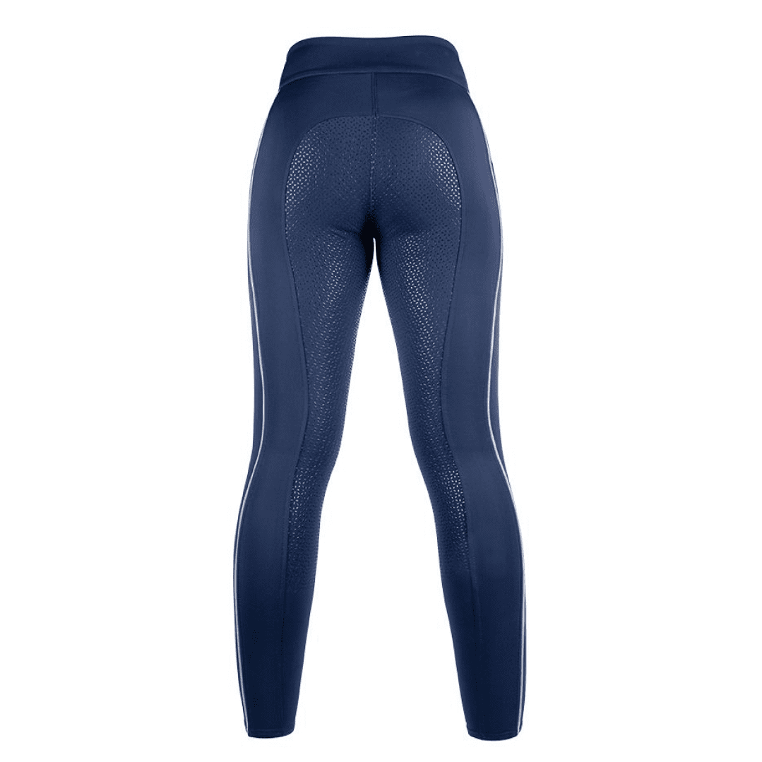 HKM Equilibrio Style Silicone Full Seat Riding Leggings #colour_deep-blue