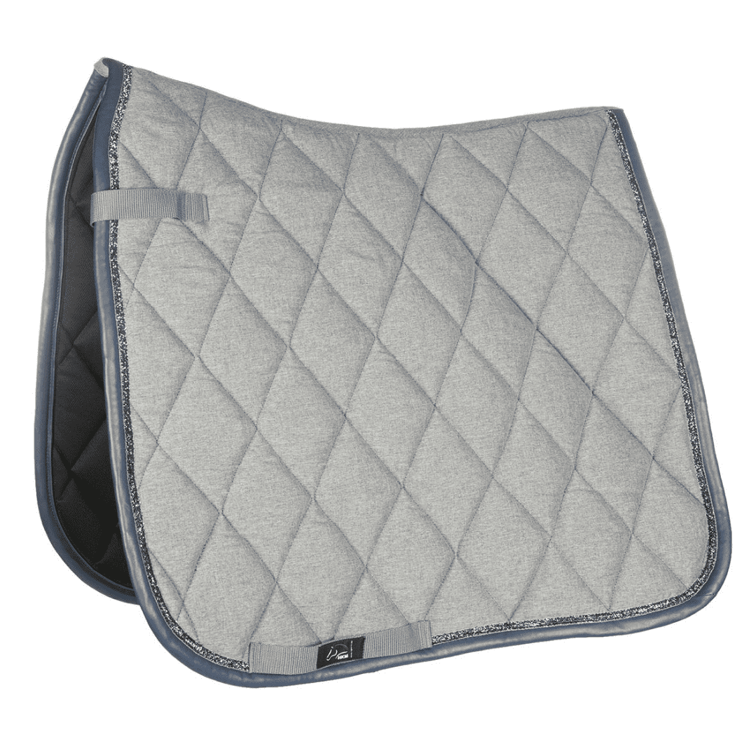 HKM Glossy Style Saddle Cloth #colour_smokey-blue