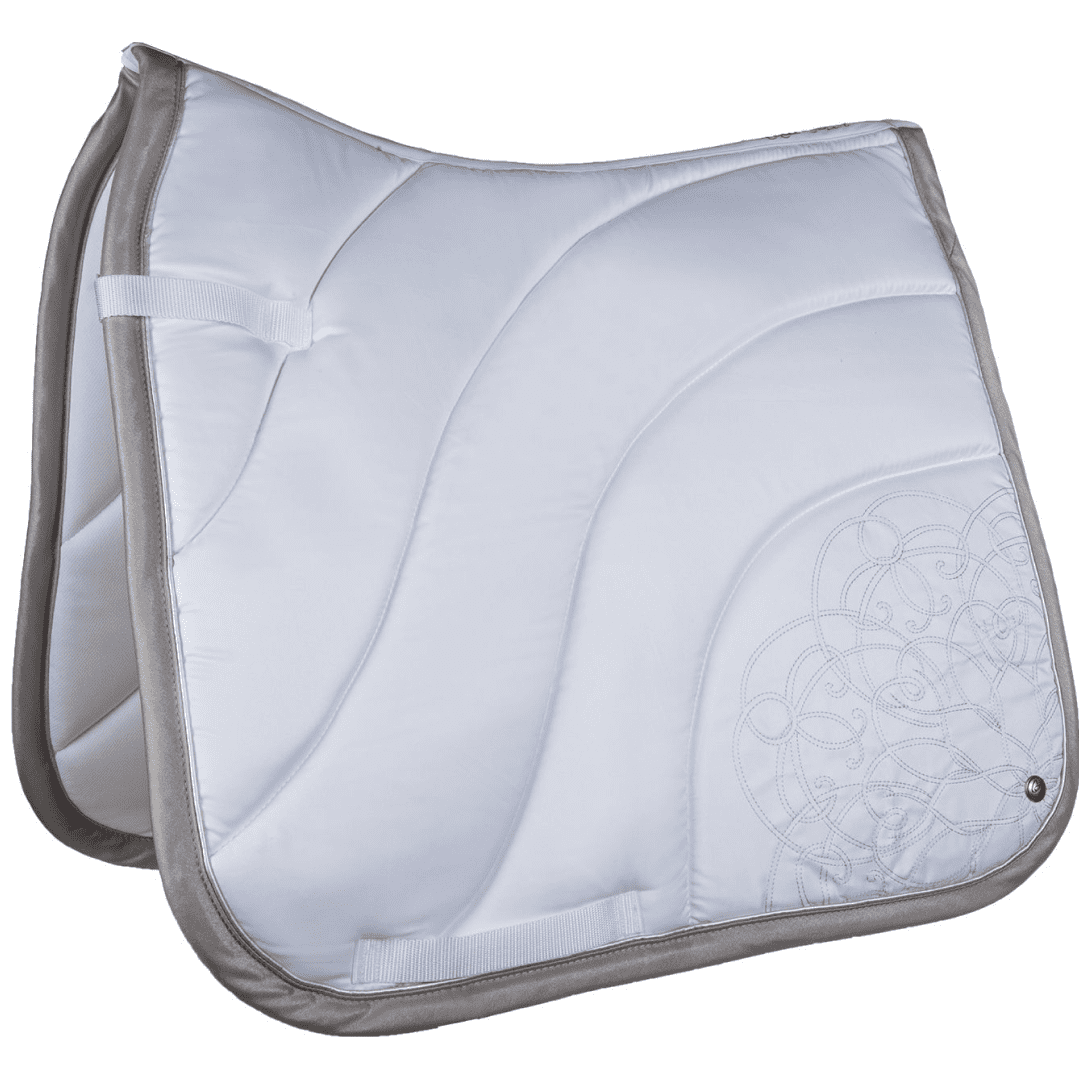 HKM Melody Flower Saddle Cloth #colour_white