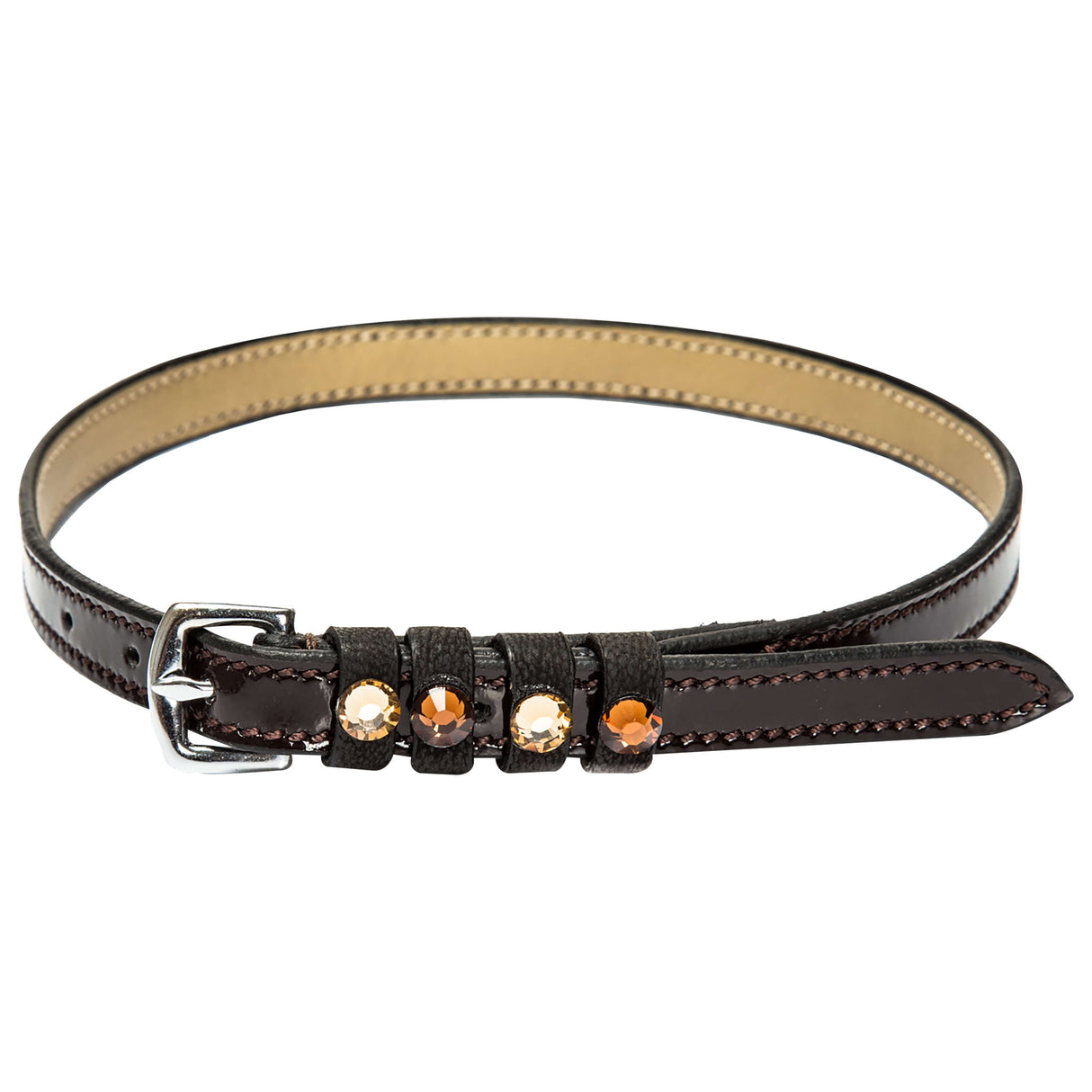 Imperial Riding Leather Pardouz Spur Straps #colour_brown-gold