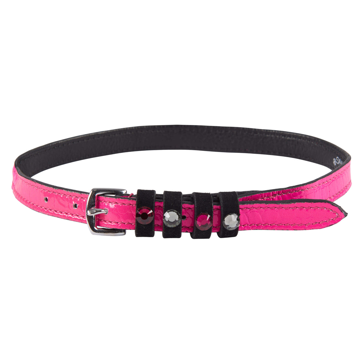 Imperial Riding Leather Pardouz Spur Straps #colour_pink-croco