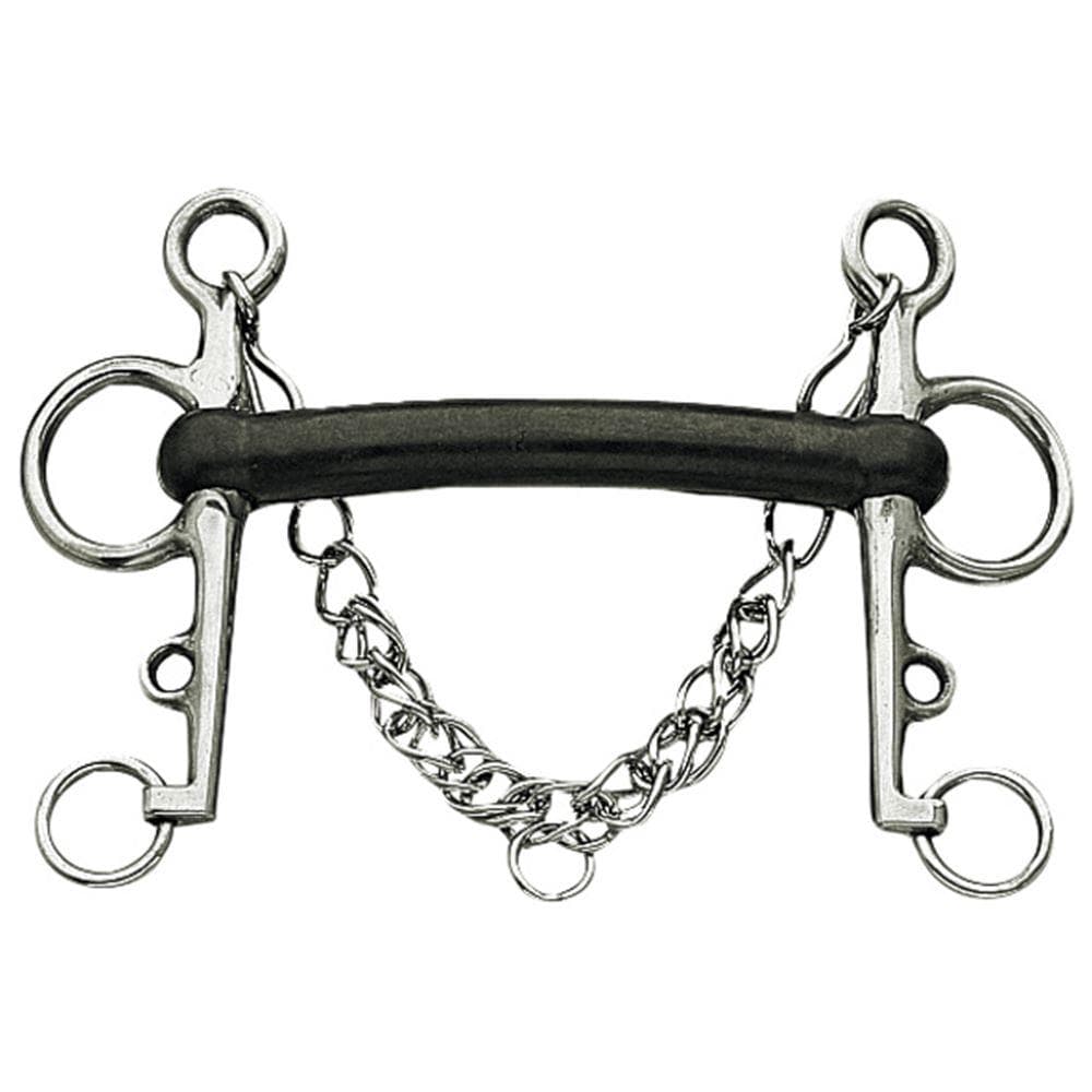 Korsteel Hartgummi-Mullen-Maul-Pelham-Gebiss