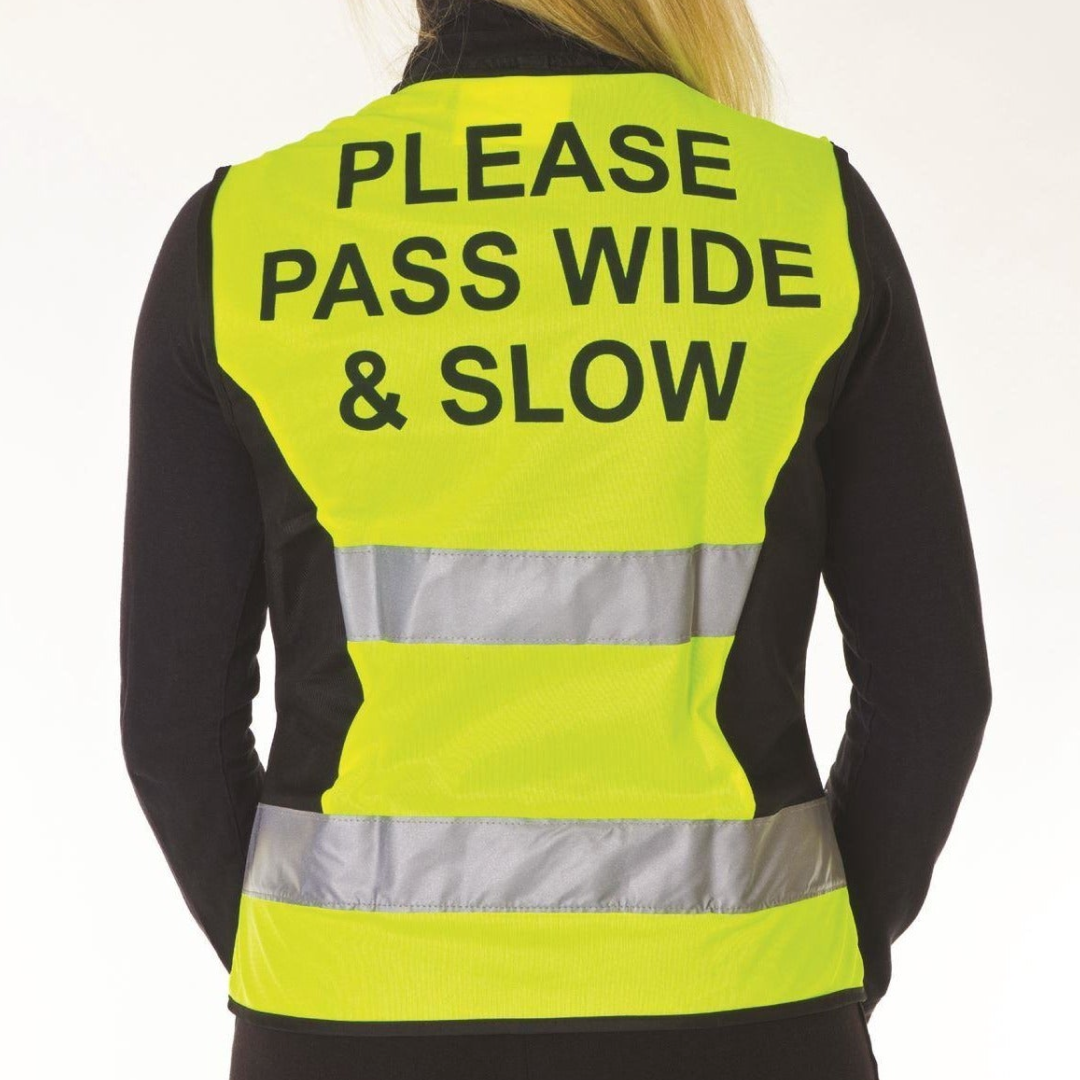 HyVIZ Waistcoat - Please Pass Wide & Slow #colour_yellow-black