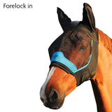 Woof Wear UV Fly Mask with Ears #colour_black-turquoise