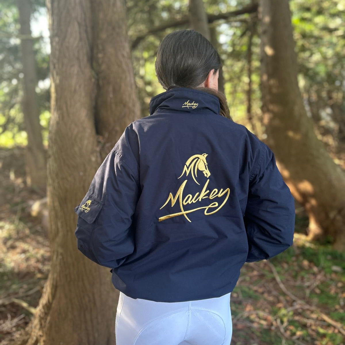 Mackey Childrens Blouson Jacket with Logo #colour_navy