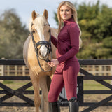 EQUIDRY Children's Water Repellent Zip up Top #colour_plum-black