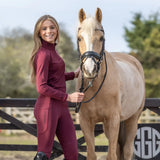 EQUIDRY Children's Water Repellent Base Layer #colour_plum-black