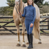 EQUIDRY Children's Water Repellent Leggings #colour_steel-blue-silver