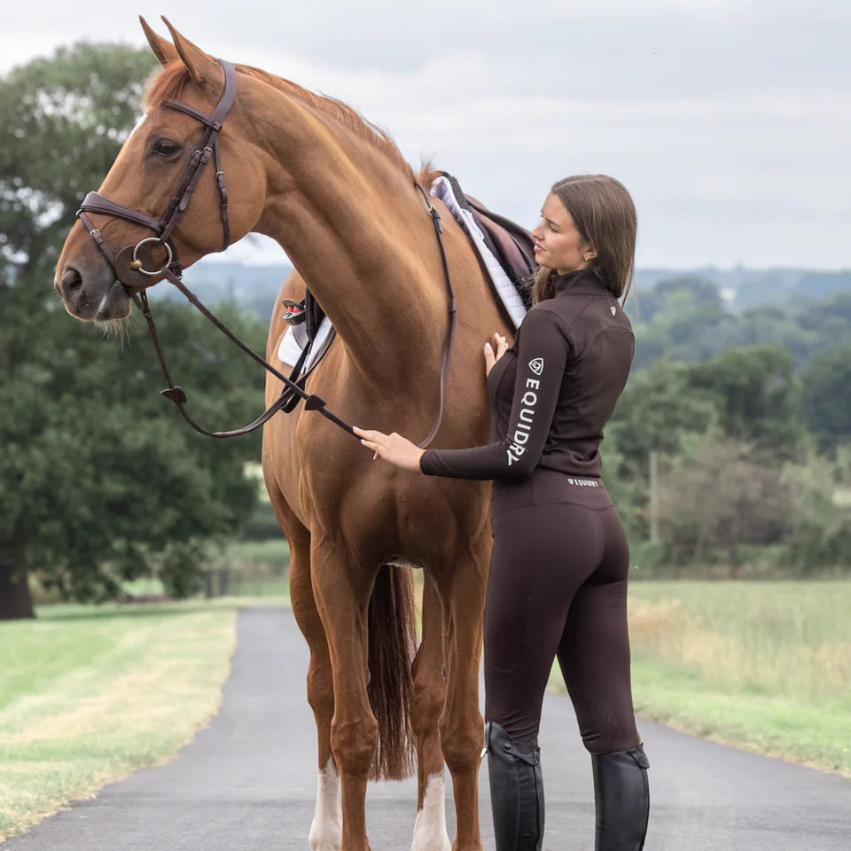 EQUIDRY Women's Water Repellent Base Layer #colour_brown-white