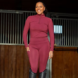 EQUIDRY Women's Water Repellent Base Layer #colour_plum-black