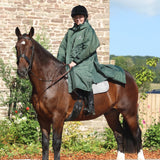 EQUIDRY Women's Thick Fleece Evolution Fixed Hood #colour_black-forest-green-cream