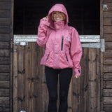 EQUIDRY Women's Shortie Mesh Lining Mac #colour_dusky-pink