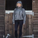 EQUIDRY Women's Shortie Mesh Lining Mac #colour_grey