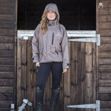 EQUIDRY Women's Shortie Mesh Lining Mac #colour_mocha