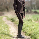 EQUIDRY Children's Water Repellent Leggings #colour_brown-white