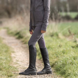 EQUIDRY Children's Water Repellent Leggings #colour_grey-white