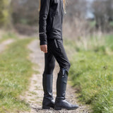 EQUIDRY Children's Water Repellent Leggings #colour_black-white