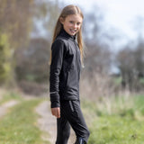 EQUIDRY Children's Water Repellent Zip up Top #colour_black-white