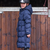 EQUIDRY Girl's Thora Waterproof Riding Puffer #colour_navy