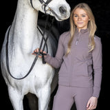 EQUIDRY Children's Water Repellent Zip up Top #colour_mocha-white