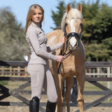 EQUIDRY Children's Water Repellent Zip up Top #colour_sand-white