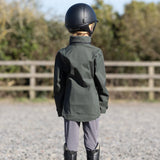 EQUIDRY Girl's Varsha Jacket  #colour_black-forest-green